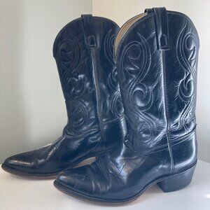Black acme cowboy boots